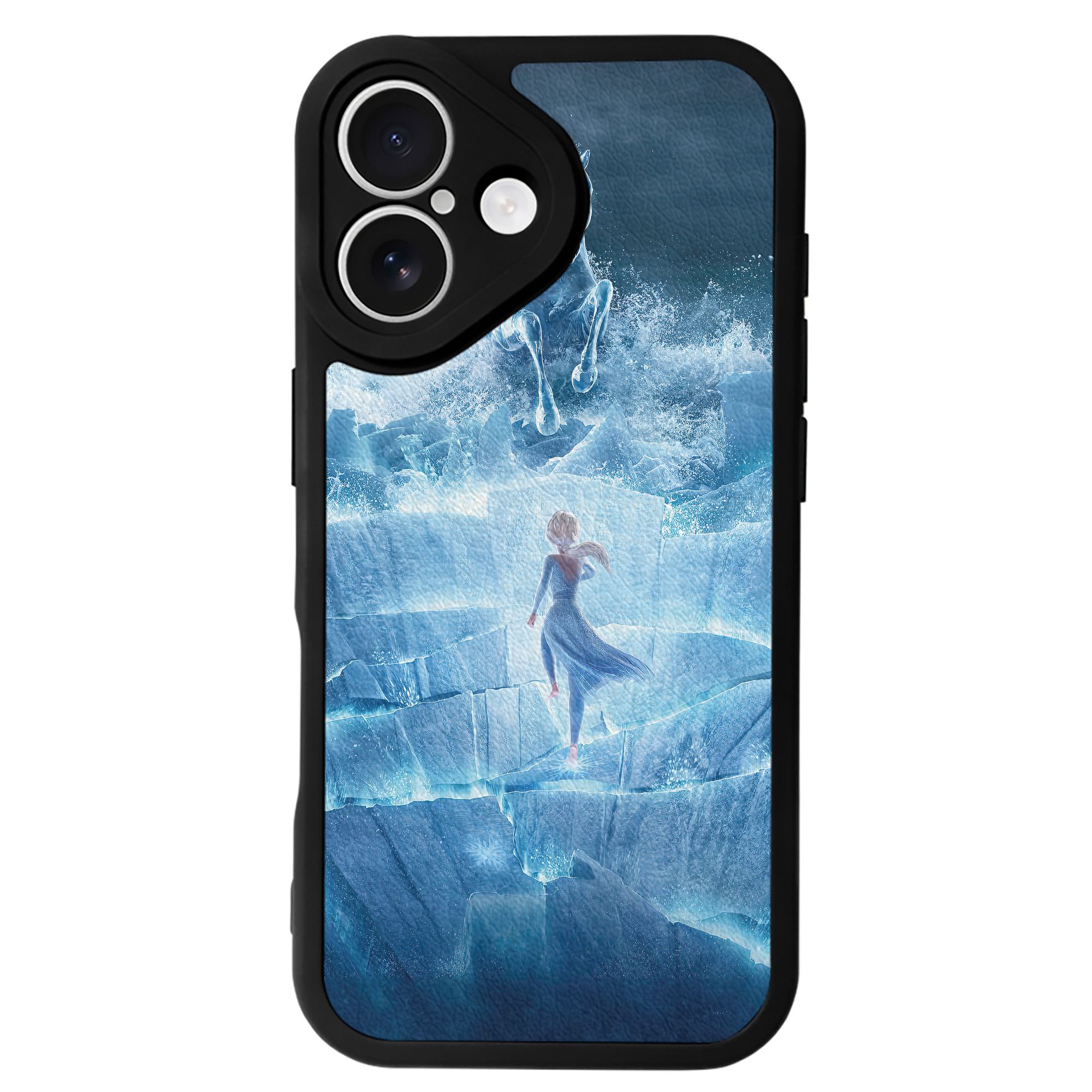 （画像用） アナと雪の女王 アンナ エルサ Frozen Anna Elsa 【iPhone 16シリーズ対応】シリコンスマホケース（レザー調） 材質：シリコン